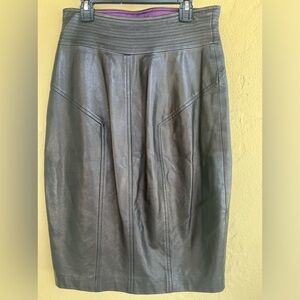 DVF Leather Pencil Skirt